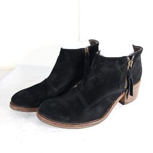 Alberto Fermani Women's Capricia US6,5-7 EU 37,5 Black Suede Ankle Boots Booties